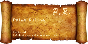 Palme Rufina névjegykártya